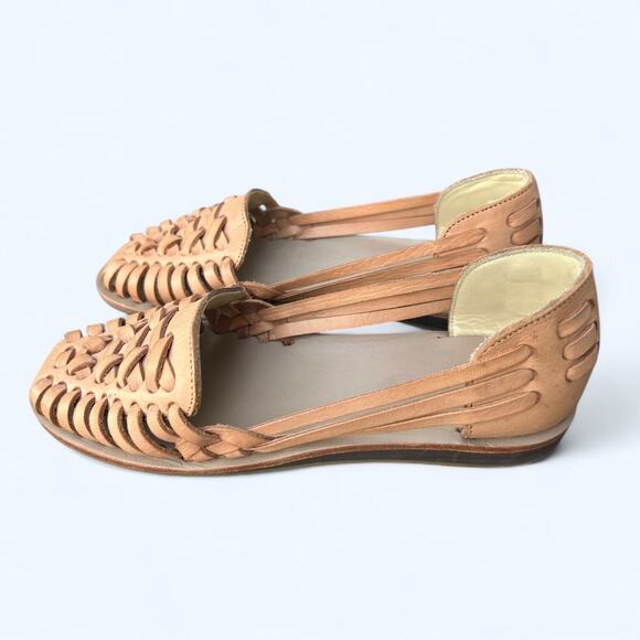 NEW Nisolo Leather Huarache Sandals Slip on Woven Fisherman Flats size 6 - Picture 4 of 12